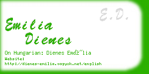 emilia dienes business card